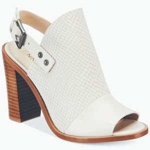 Nine West | Pickens Block-heel Sandals Cream EUC